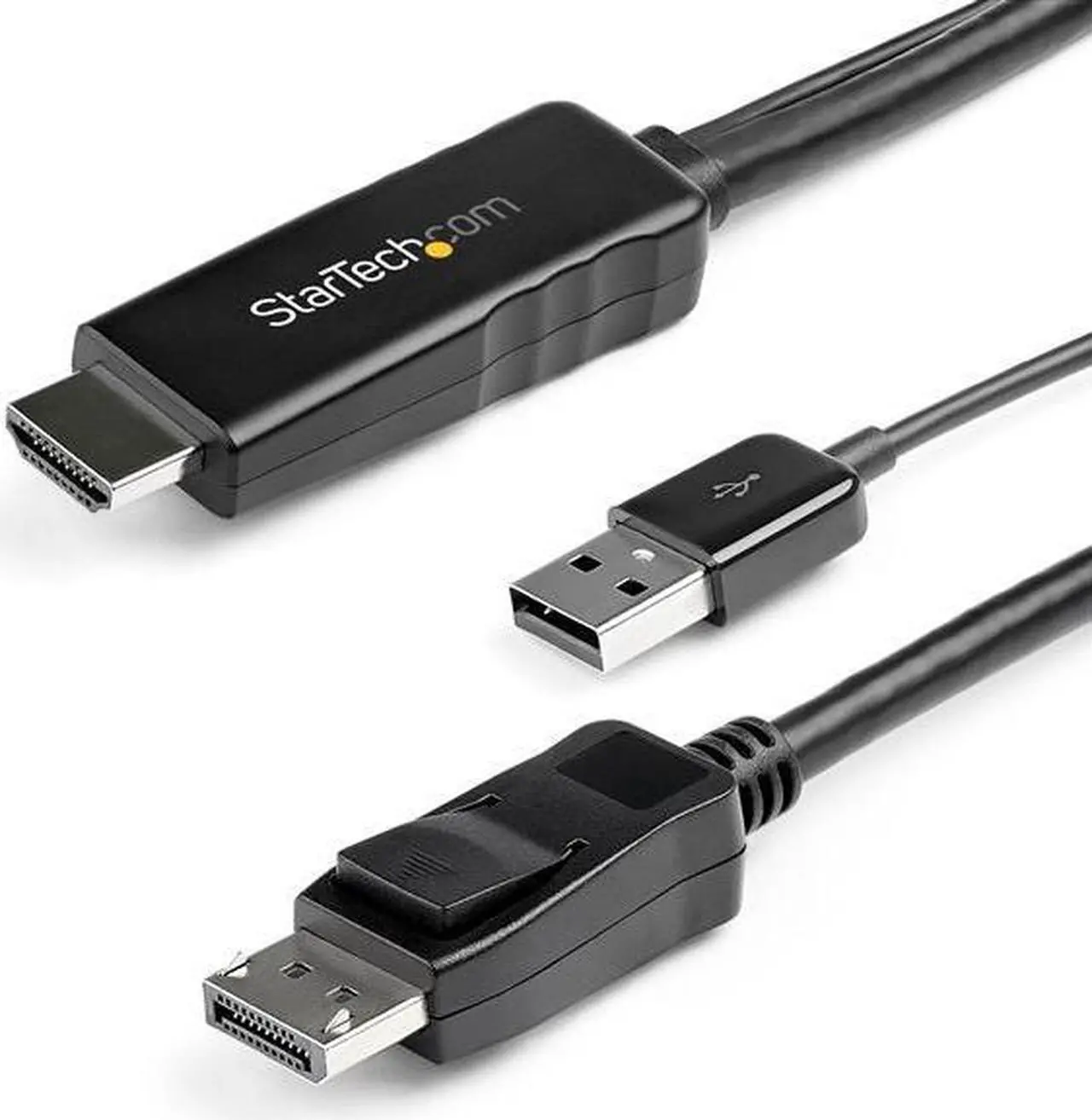 Alt view image 3 of 13 - StarTech.com 3 m 9.8 ft. HDMI to DisplayPort Cable 4K 30Hz USB-powered Active HDMI to DisplayPort Cable HD2DPMM10 HD2DPMM3M