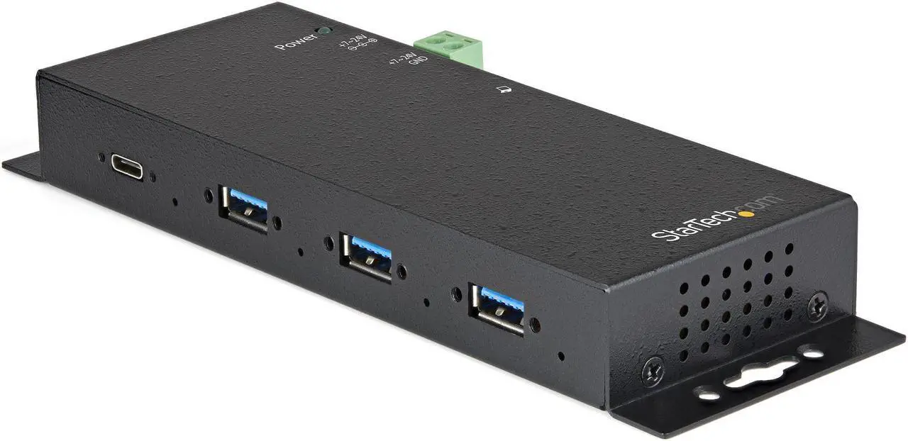 Alt view image 2 of 11 - StarTech 4 Port 10Gbps Metal Industrial USB C Hub HB31C3A1CME