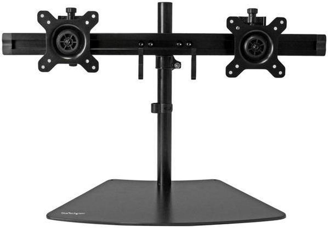 StarTech.com Dual Monitor Mount - Supports Monitors 12" to 24" - Adjustable - VESA Monitor Stand for Desk - Low Profile