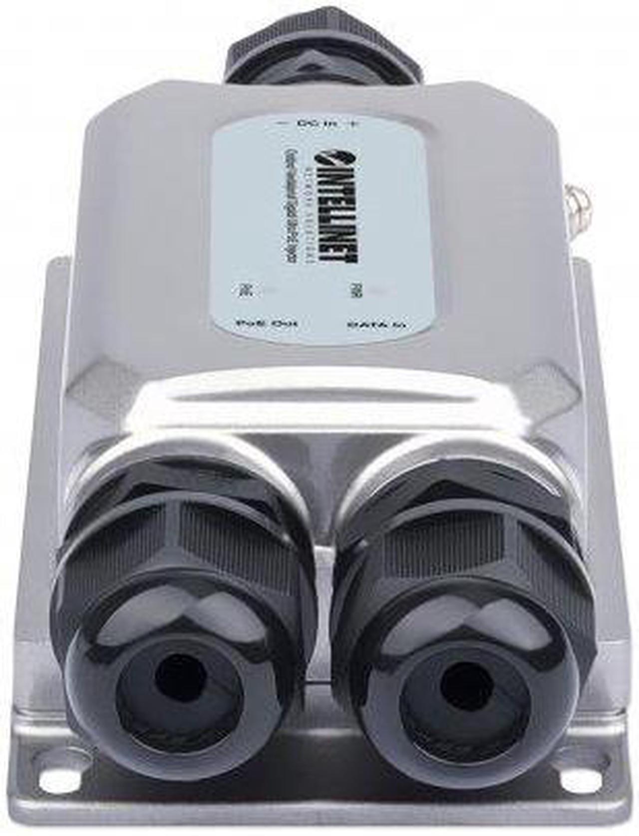 Alt view image 3 of 6 - Intellinet Outdoor Vandalproof Gigabit PoE++ Injector, One 60 W Port, IEEE 802.3bt (4PPoE) Compliant, IP67 Waterproof, IK10 Vandalproof, Metal Housing