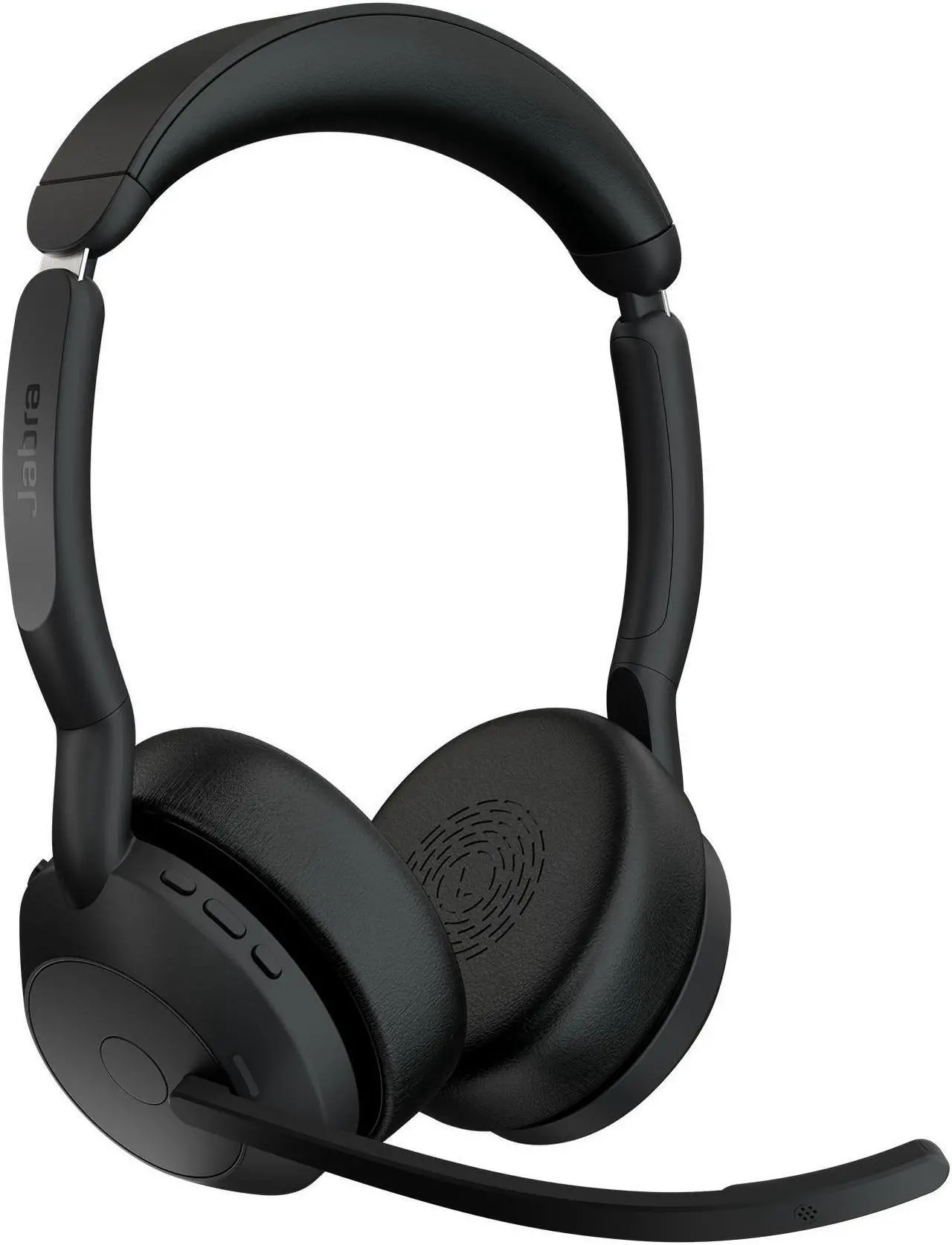 Alt view image 2 of 4 - Jabra Evolve2 55 UC Stereo - Headset - on-ear - Bluetooth - wireless - active noise cancelling - USB-C - black - with ch