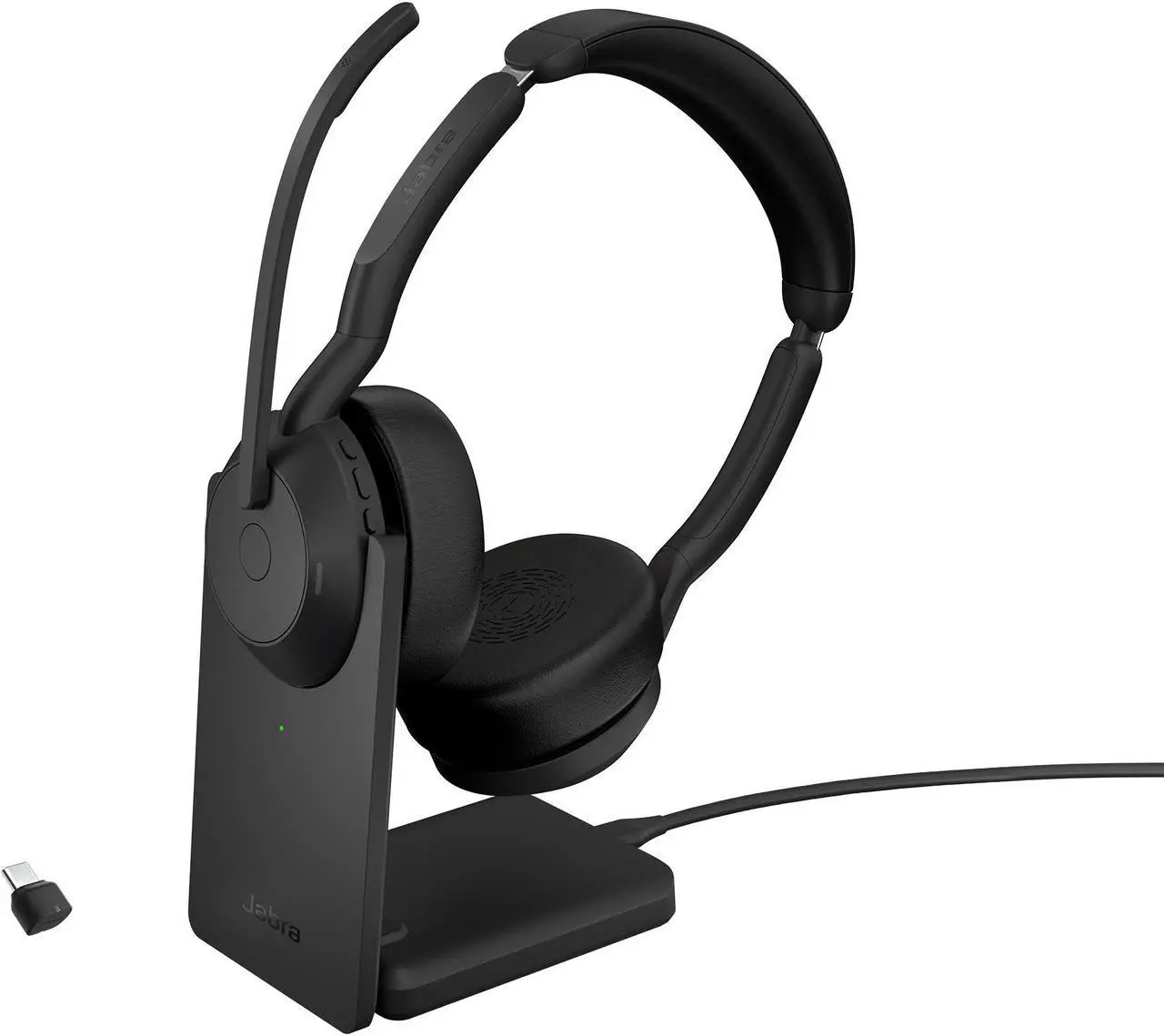 Main image of Jabra Evolve2 55 UC Stereo - Headset - on-ear - Bluetooth - wireless - active noise cancelling - USB-C - black - with ch