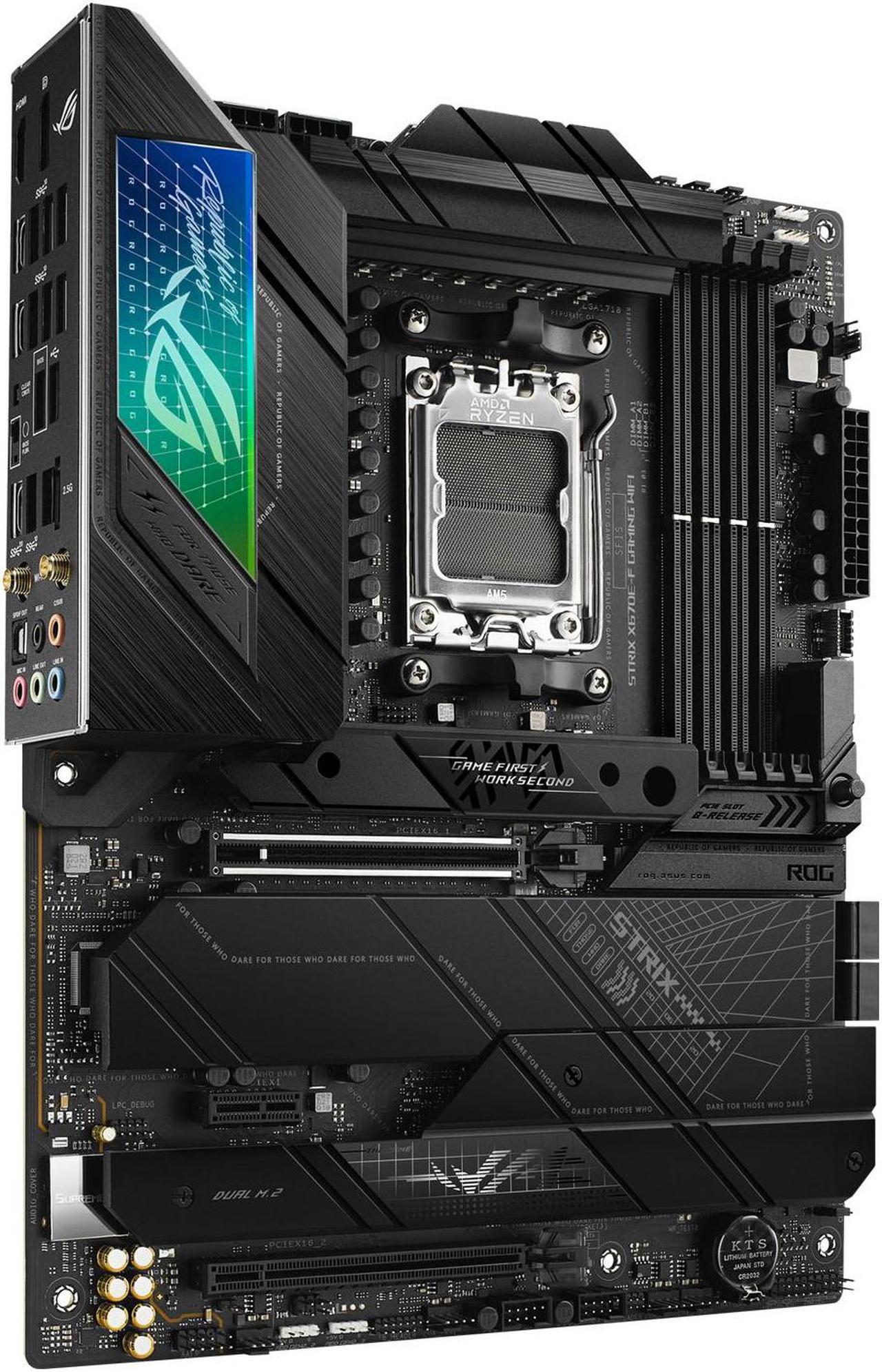 Alt view image 2 of 5 - ASUS ROG Strix X670E-F Gaming WiFi - Motherboard - ATX - Socket AM5 - AMD X670E Chipset - USB 3.2 Gen 1, USB 3.2 Gen 2,