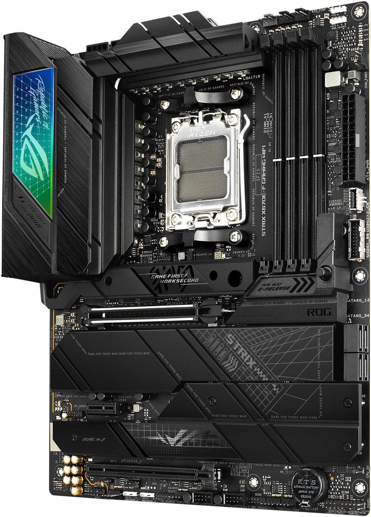 Alt view image 3 of 5 - ASUS ROG Strix X670E-F Gaming WiFi - Motherboard - ATX - Socket AM5 - AMD X670E Chipset - USB 3.2 Gen 1, USB 3.2 Gen 2,