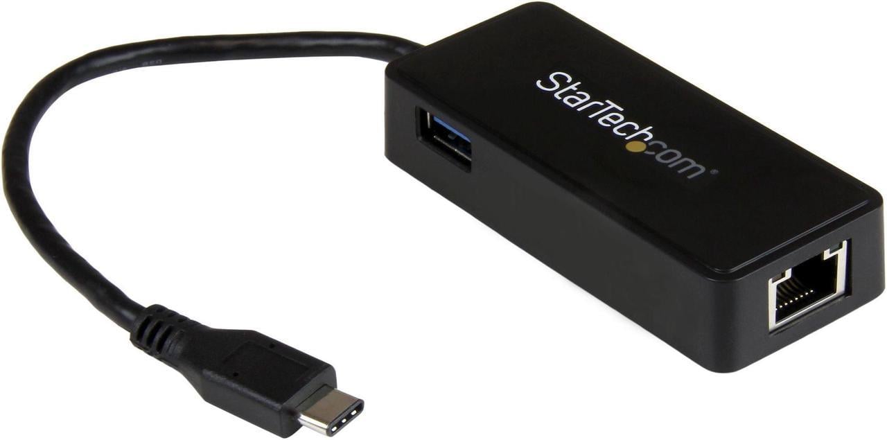 StarTech US1GC301AU USB-C to Ethernet Gigabit Adapter - Thunderbolt 3 Compatible - USB Type C Network Adapter - USB C Ethernet Adapter