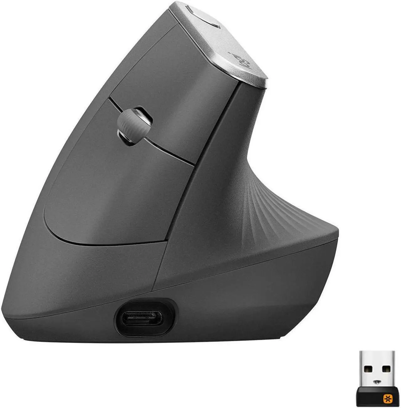 Alt view image 2 of 14 - Logitech MX Vertical Advanced Ergonomic Wireless Bluetooth Mouse - Black