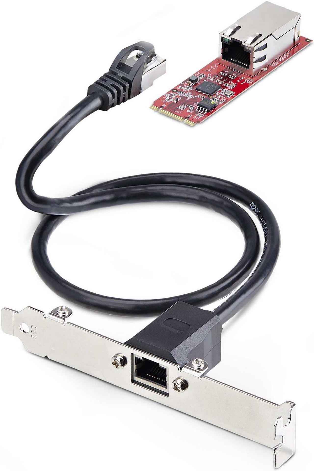 StarTech.com 1-Port 2.5GbE M.2 2280 Network Card, Multi-Gigabit Speeds (2.5G/1G/100M/10M), NBASE-T (802.3bz) NIC, M.2 B+M Key, PCIe Ethernet Interface, For SFF/Desktop PCs | MR12GI-NETWORK-CARD