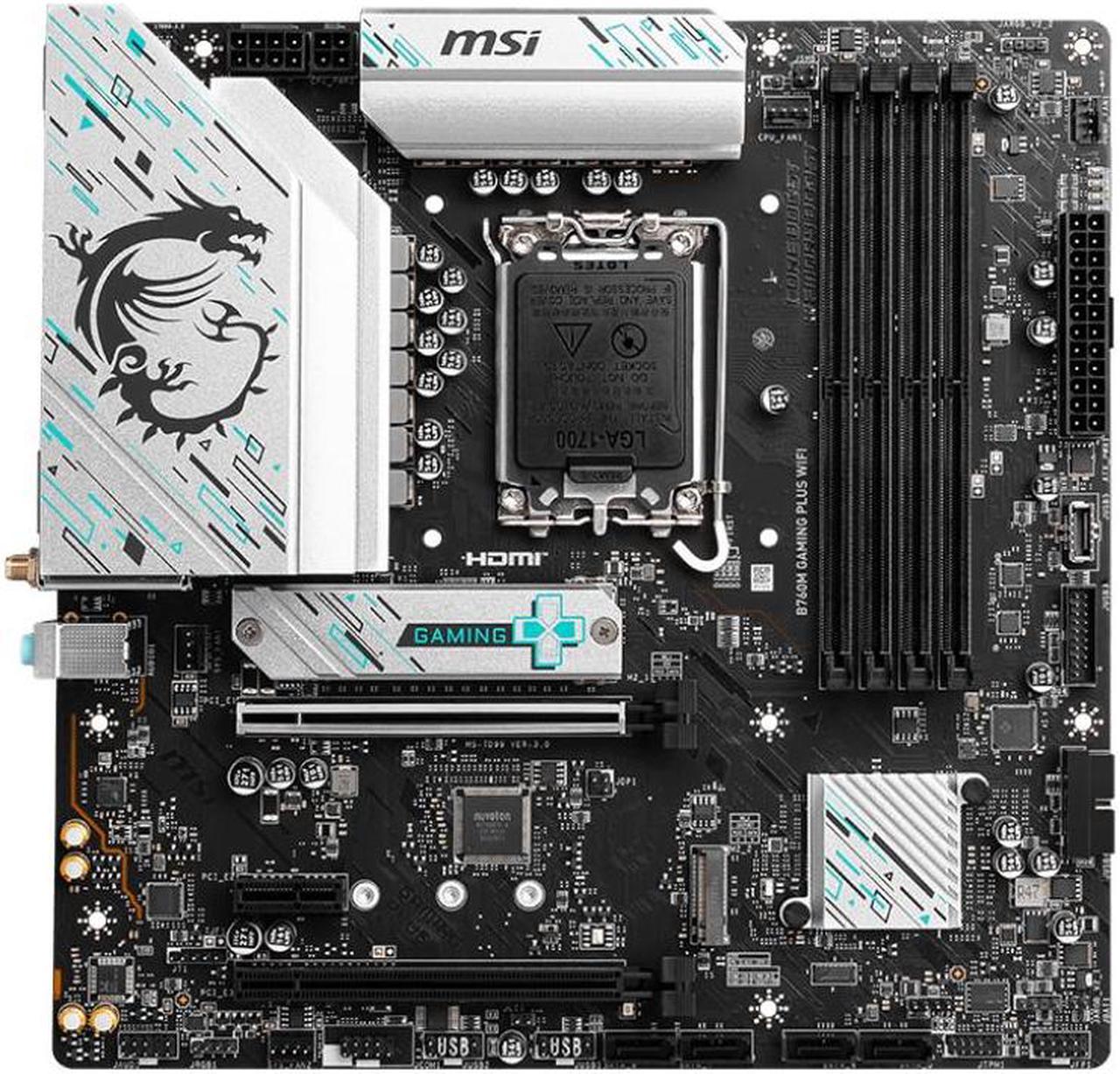 MSI B760M GAMING PLUS WIFI motherboard Intel B760 LGA 1700 micro ATX