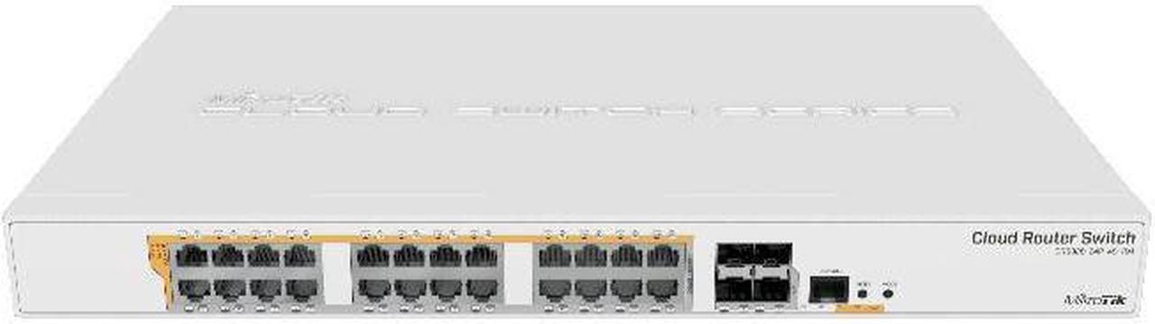 mikrotik cloud router switch crs328-24p-4s+rm 24-port gigabit ethernet switch with 4 10gbps sfp+ ports