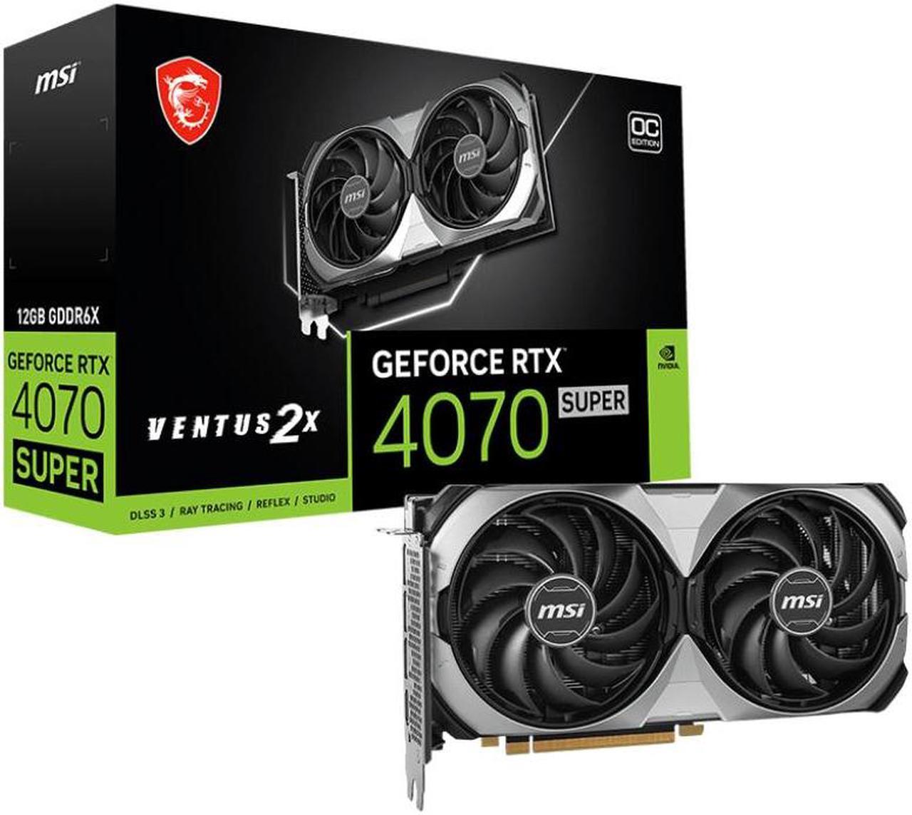 MSI VENTUS GeForce RTX 4070 SUPER 12G 2X OC NVIDIA 12 GB GDDR6X