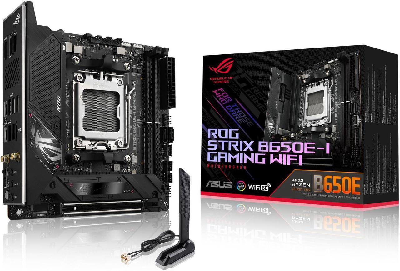 ASUS ROG Strix B650E-I Gaming WiFi - Motherboard - mini ITX - Socket AM5 - AMD B650 Chipset - USB 3.2 Gen 1, USB 3.2 Gen