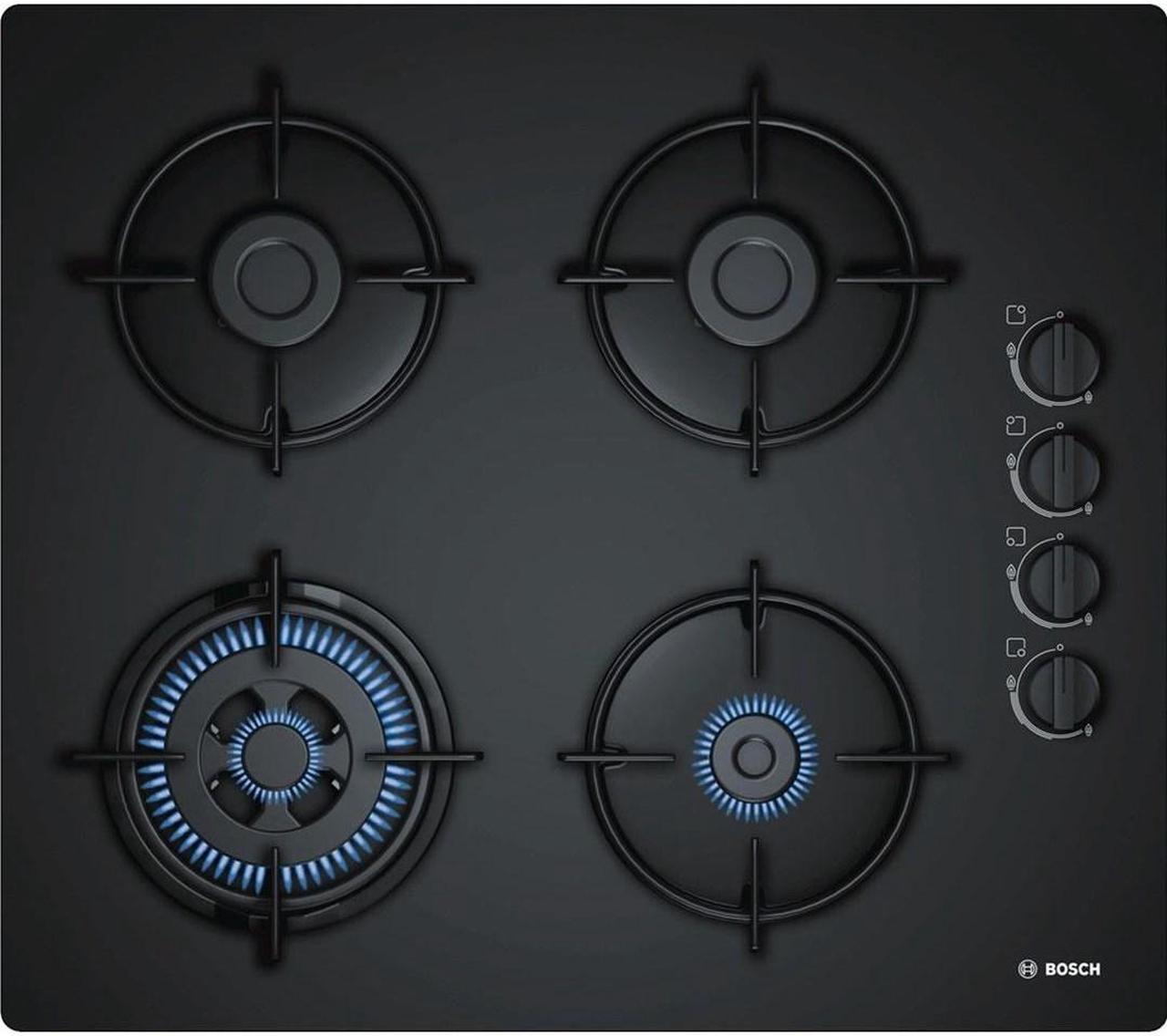 Bosch POH6B6B10 hob Black Built-in Gas 4 zone(s)