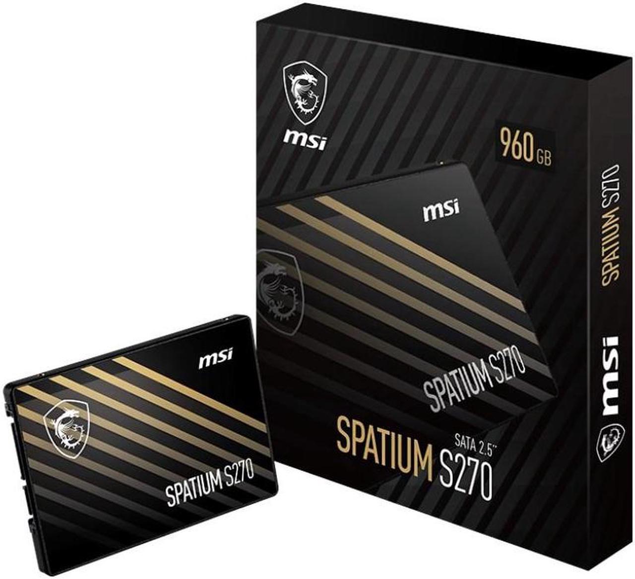 MSI SPATIUM S270 SATA 2.5 960GB internal solid state drive 2.5" Serial ATA III 3D NAND