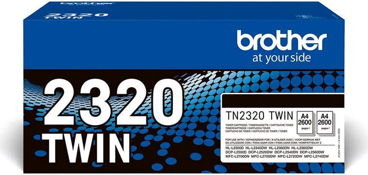 Brother TN2320 TWIN - 2-pack - High Yield - black - original - toner cartridge