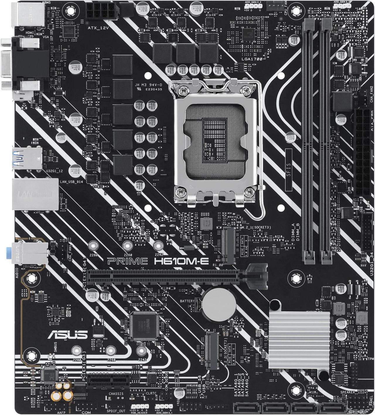 ASUS Mainboard PRIME H610M-E-CSM - micro ATX - LGA 1700 - Intel