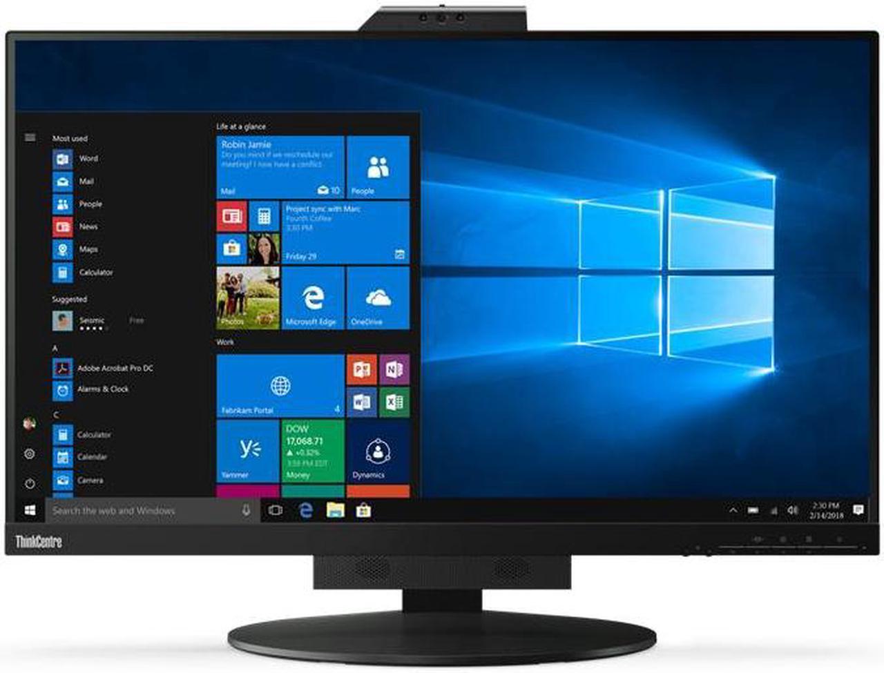 69cm/27" (2560x1440) Lenovo ThinkCentre Tiny-in-One 27 16:9 QHD 60Hz 4ms HDMI DP USB Pivot Speaker Black