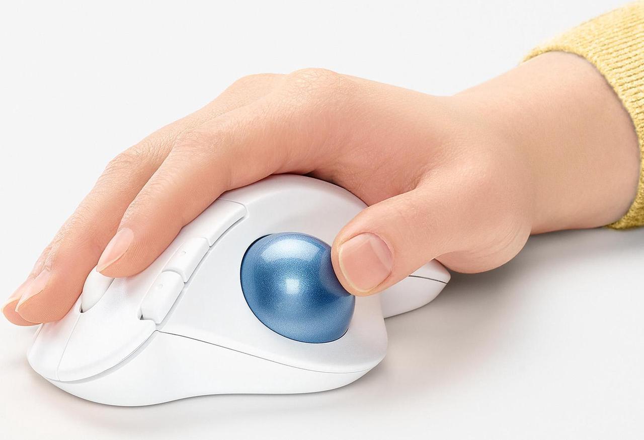 Alt view image 2 of 4 - Logitech ERGO M575 - Trackball - optical - 5 buttons - wireless - 2.4 GHz, Bluetooth 5.0 LE - USB wireless receiver - of