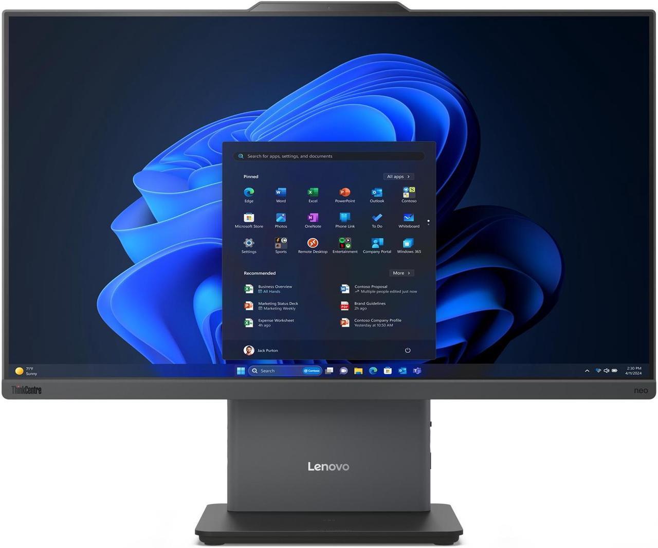 Lenovo ThinkCentre neo 50a 24 Gen 5 12SD - All-in-one with monitor stand - Core i5 13420H / up to 4.6 GHz - RAM 8 GB - S