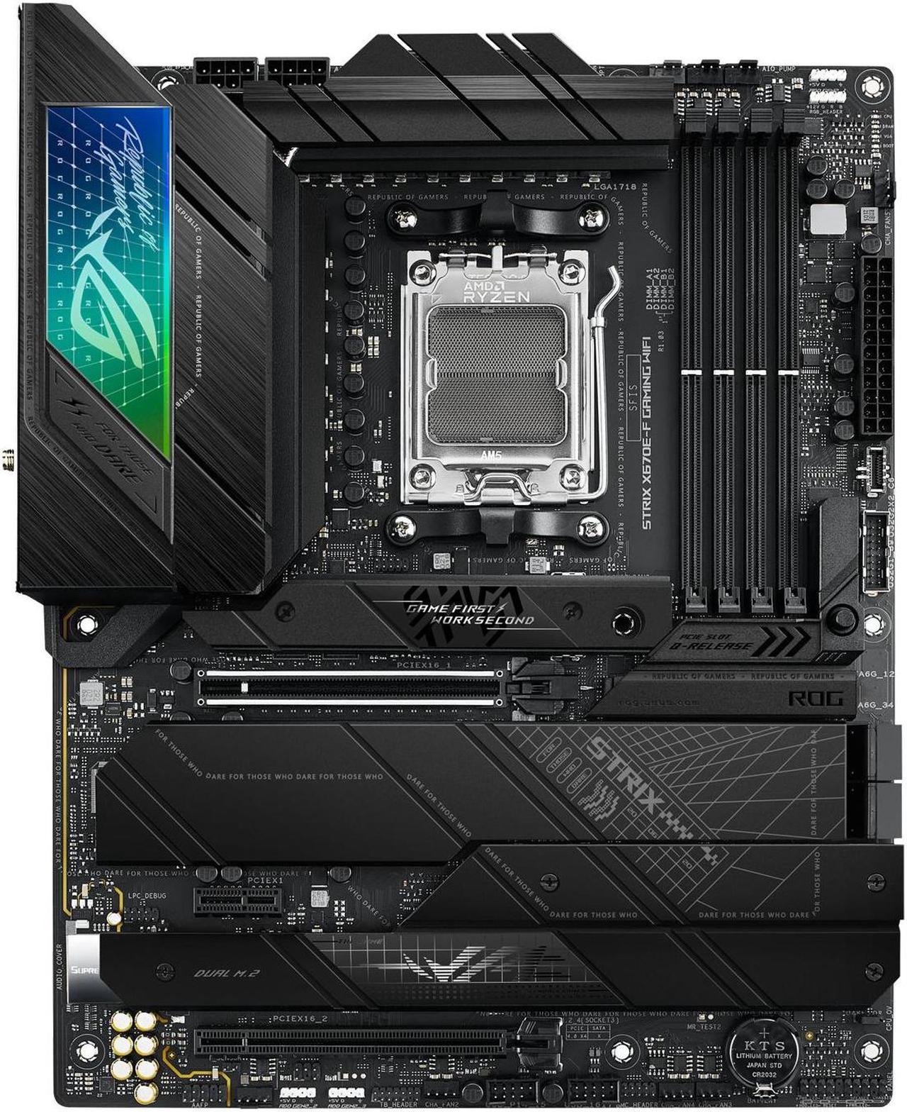 ASUS ROG Strix X670E-F Gaming WiFi - Motherboard - ATX - Socket AM5 - AMD X670E Chipset - USB 3.2 Gen 1, USB 3.2 Gen 2,