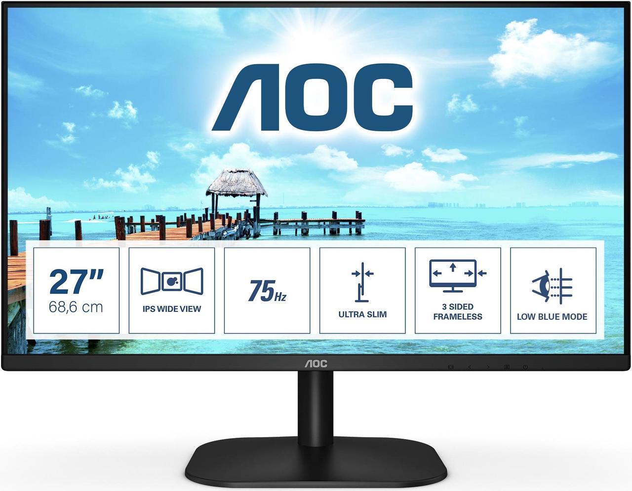 AOC 27" 75 Hz IPS FHD Monitor 4 ms GtG 1920 x 1080 D-Sub, HDMI 27B2H/EU