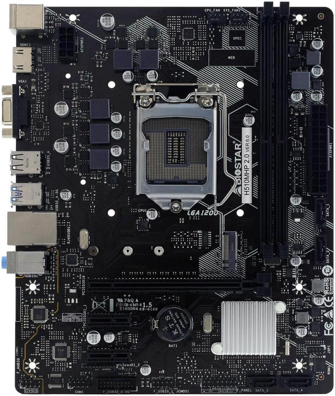 Biostar H510MHP 2.0 motherboard Intel H510 LGA 1200 (Socket H5) micro ATX