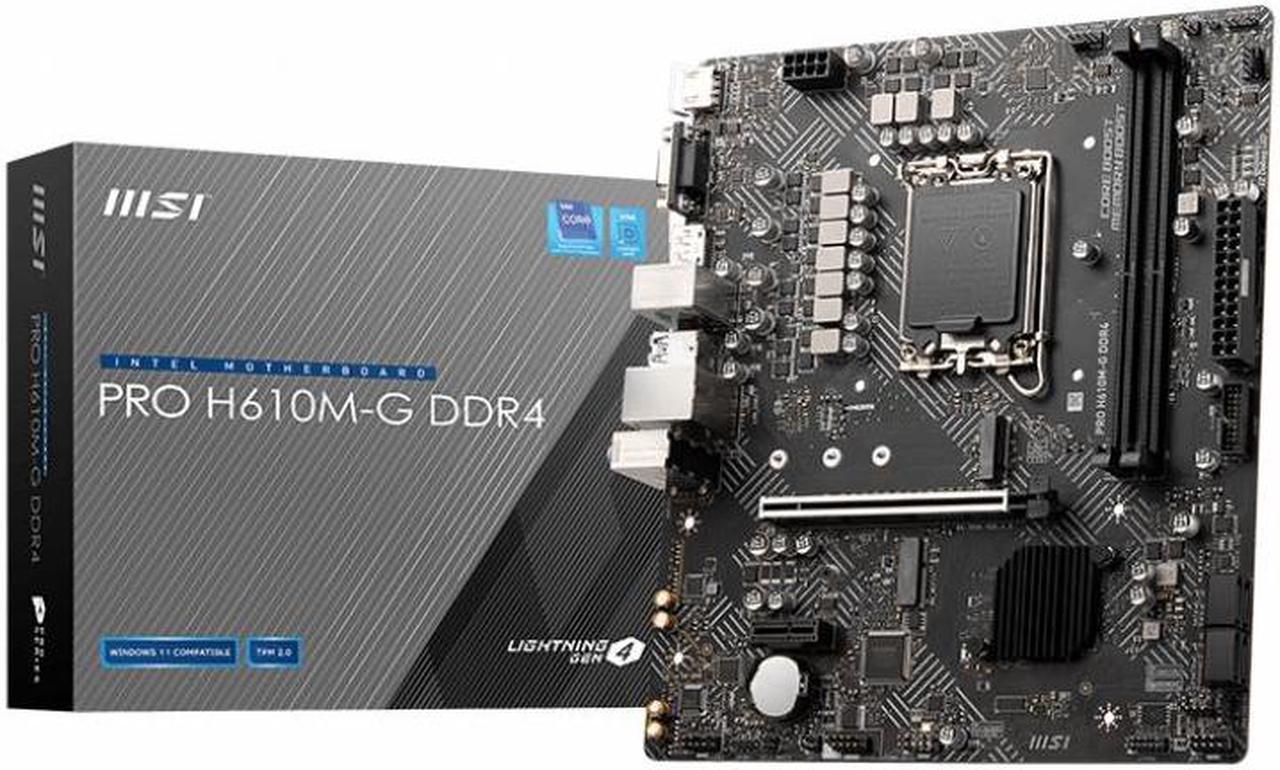 MSI PRO H610M-G DDR4 motherboard Intel H610 LGA 1700 micro ATX