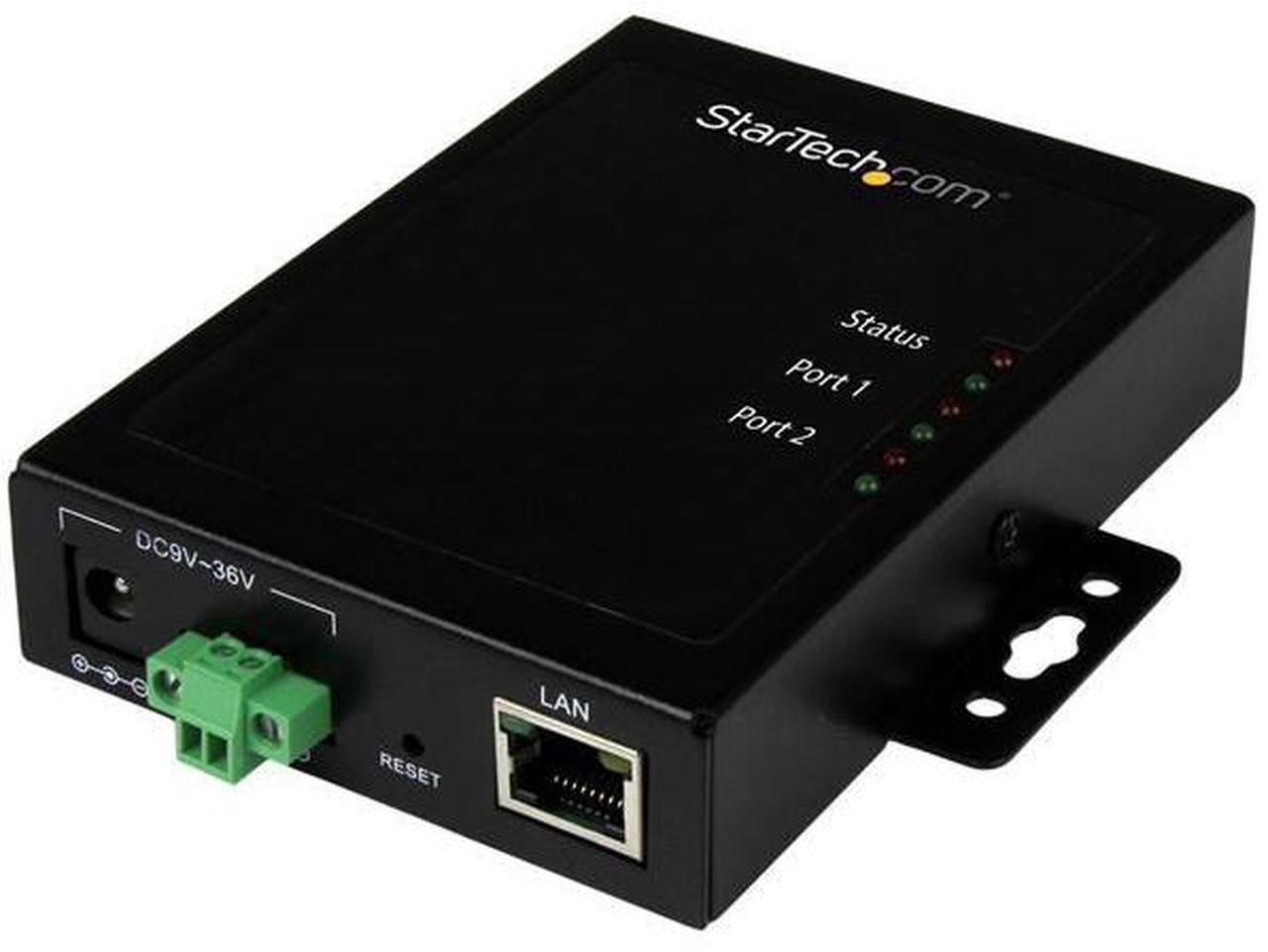 Main image of StarTech NETRS2322P 2 Port Serial-to-IP Ethernet Device Server - RS232 - Metal and Mountable - Serial Device Server - RS232 Serial-Over-IP