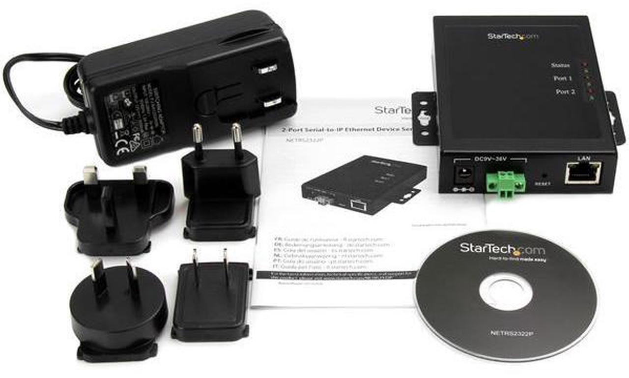 Alt view image 6 of 6 - StarTech NETRS2322P 2 Port Serial-to-IP Ethernet Device Server - RS232 - Metal and Mountable - Serial Device Server - RS232 Serial-Over-IP