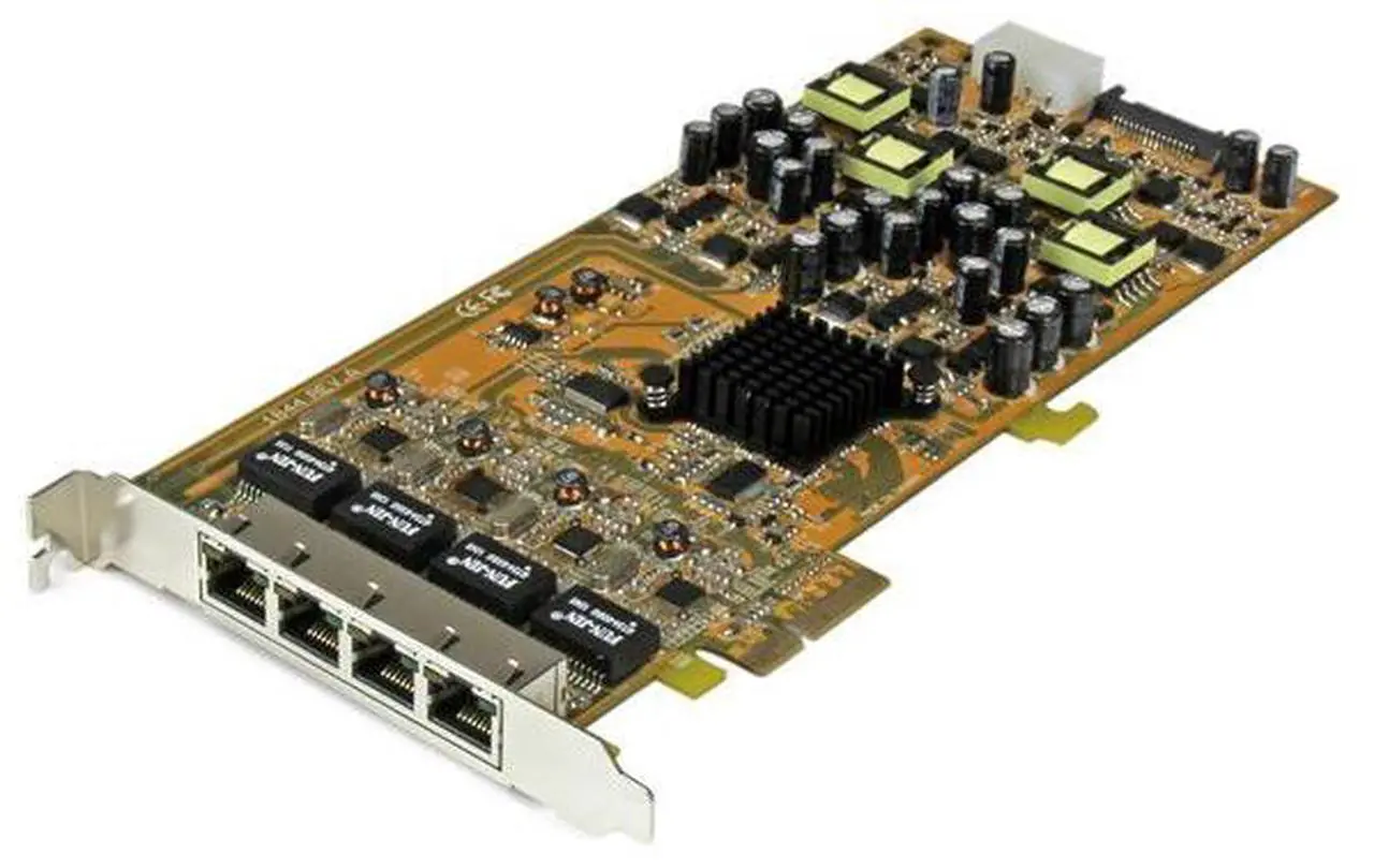 Alt view image 5 of 9 - StarTech.com 4 Port Gigabit Power over Ethernet PCIe Network Card - PSE / PoE PCI Express NIC