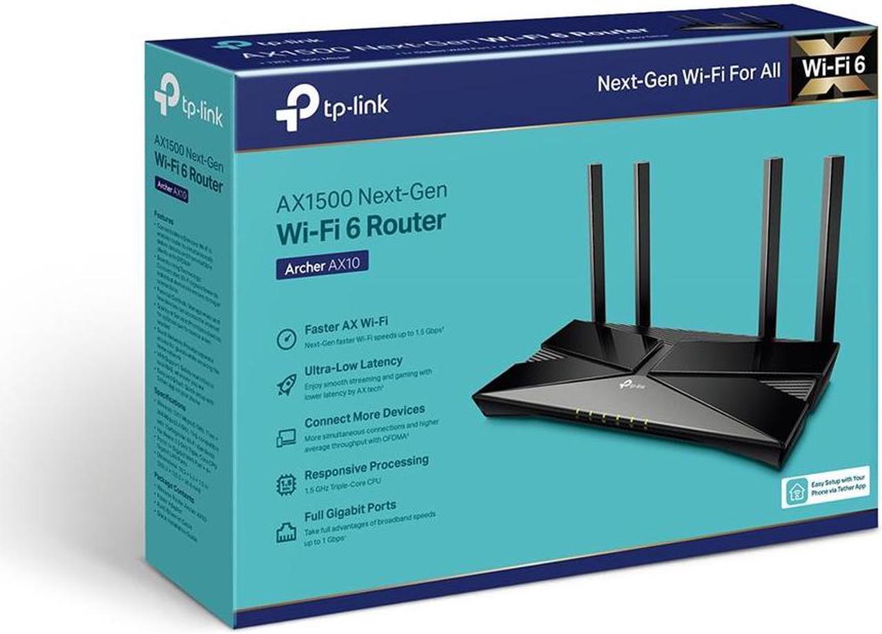 Alt view image 14 of 14 - Archer AX10 AX1500 Wi-Fi 6 Router