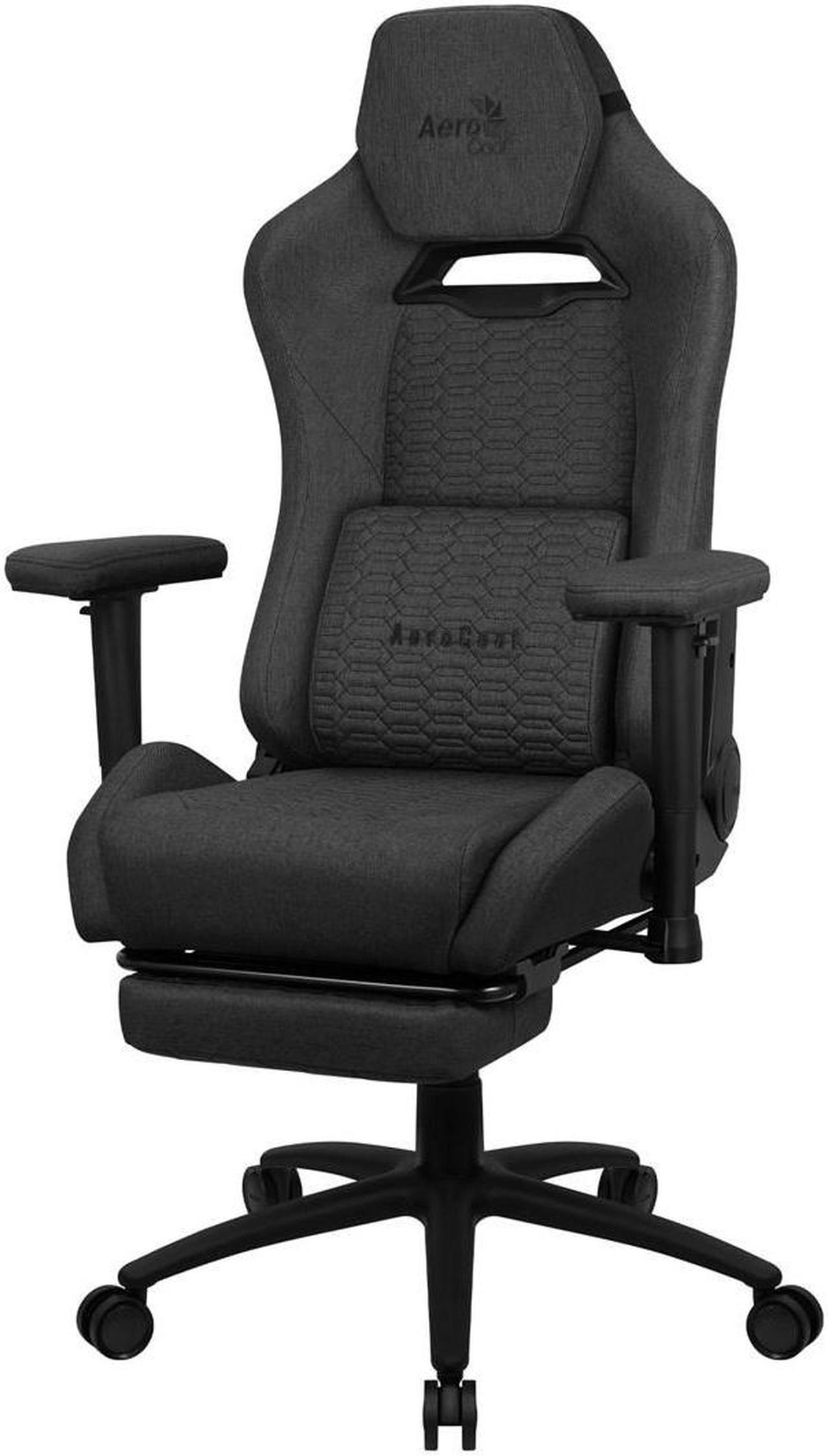 Aerocool ROYALASHBK Premium Ergonomic Gaming Chair Legrests Aeroweave Technology Black