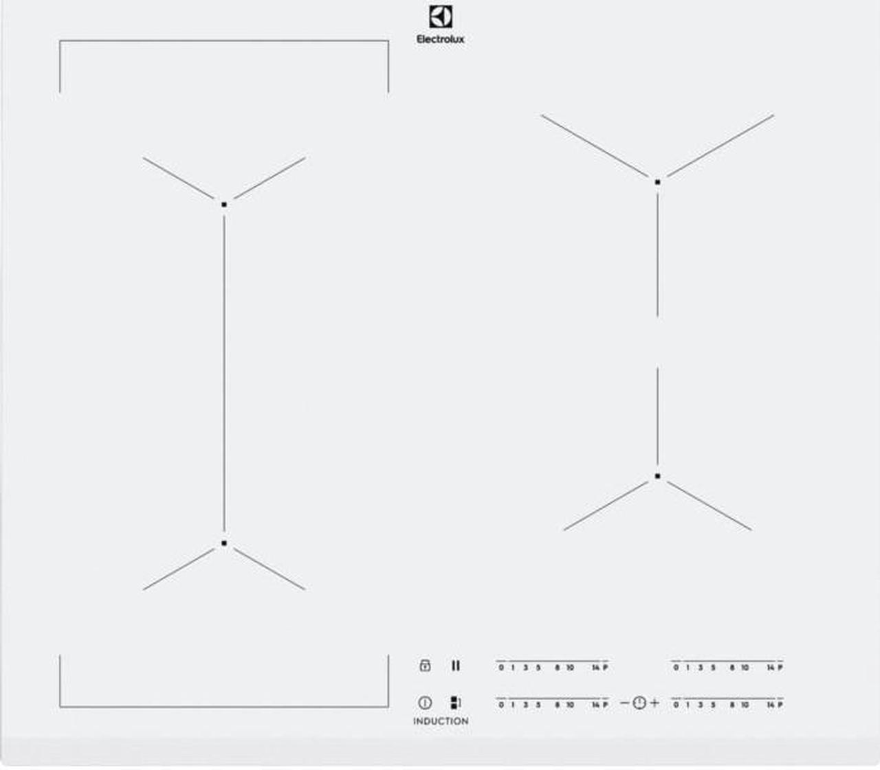 Electrolux EIV63440BW White Built-in Zone induction hob 4 zone(s)