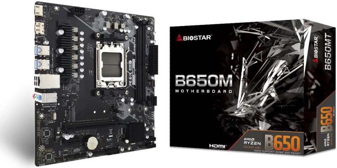 Biostar B650MT motherboard AMD B650 Socket AM5 micro ATX