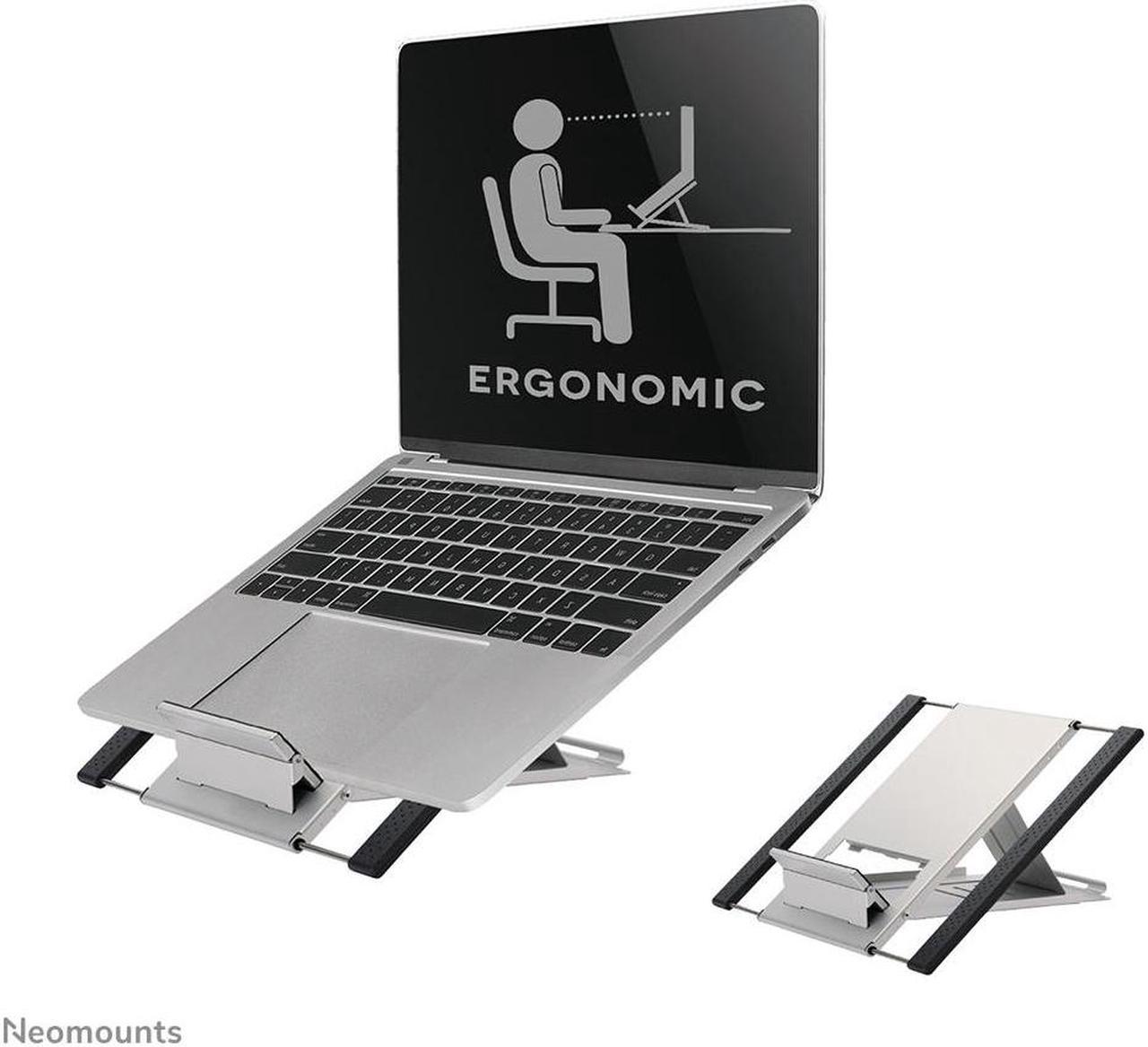 NewStar Portable Laptop and Tablet Desk Stand - Silver - Stand for notebook / tablet - neoprene - silver - screen size: