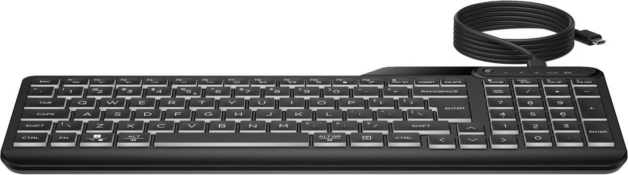 HP 400 BACKLIT WIRED KEYBOARD-UK