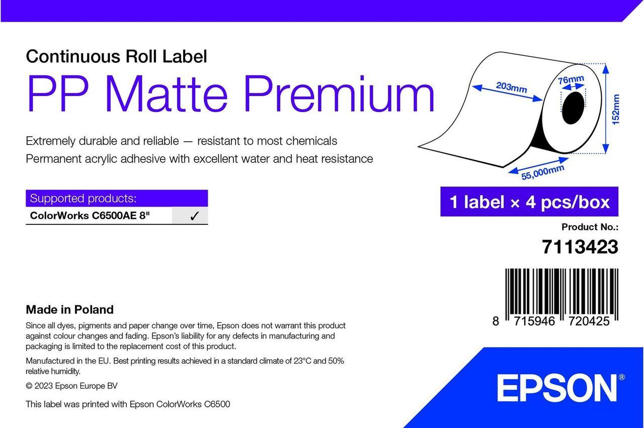 PP MATTE LABEL PREM CONTINUOUS