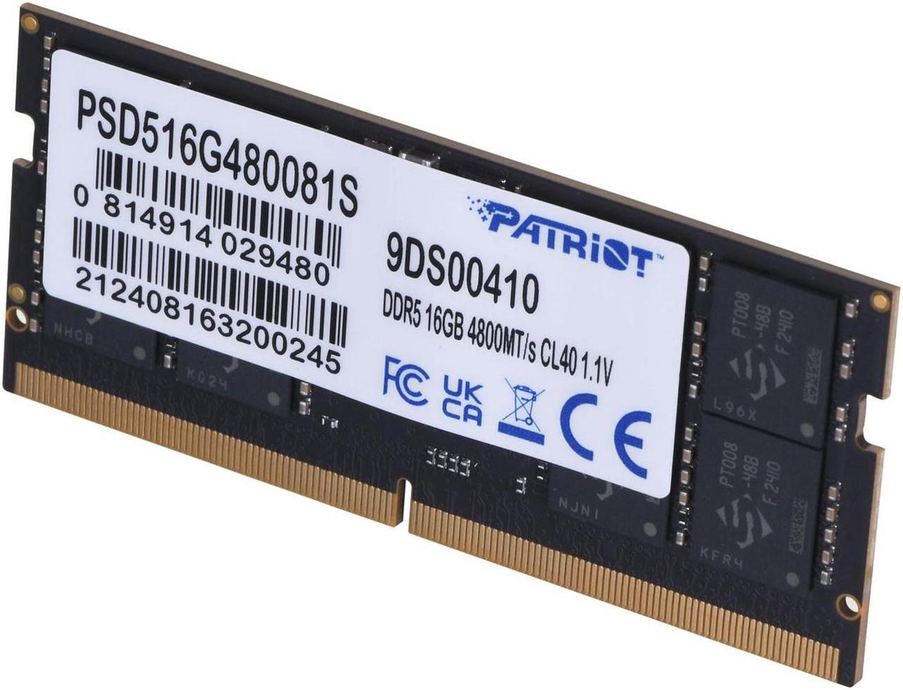 Patriot Memory Signature PSD516G480081S memory module 16 GB 1 x 16 GB DDR5 4800 MHz