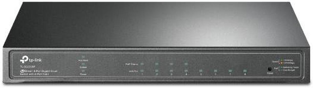 TP-Link JetStream TL-SG2008P - V1 - switch - smart - 4 x 10/100/1000 + 4 x 10/100/1000 (PoE+) - desktop - PoE+ (62 W)