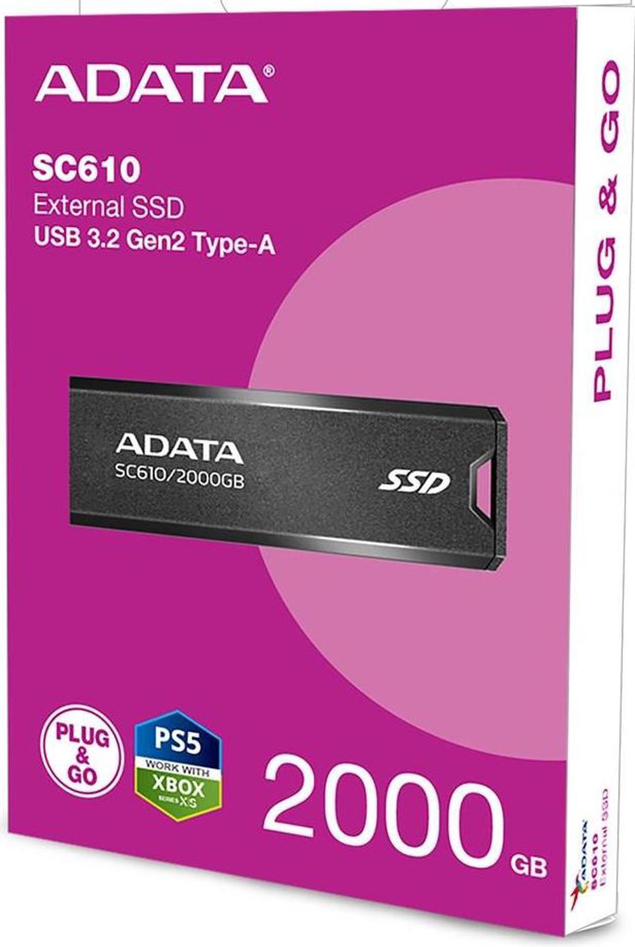 ADATA SC610 USB flash drive 2 TB USB Type-A 3.2 Gen 2 (3.1 Gen 2) Black