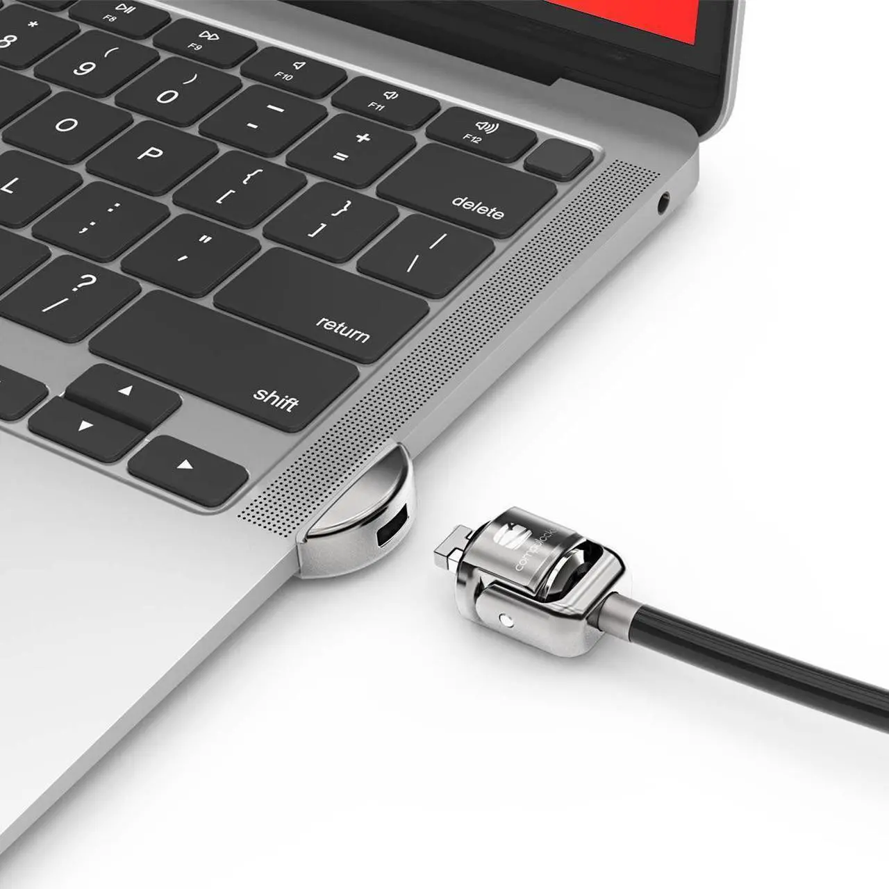 Alt view image 4 of 7 - compulocks maclocks ledge lock adapter & keyed cable lock for macbook air 2019-2022, mbaldg03kl