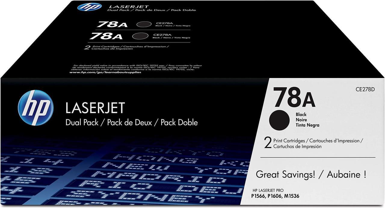 HP 78A (CE278AD) Toner Cartridge 2100 Page Yield; Black