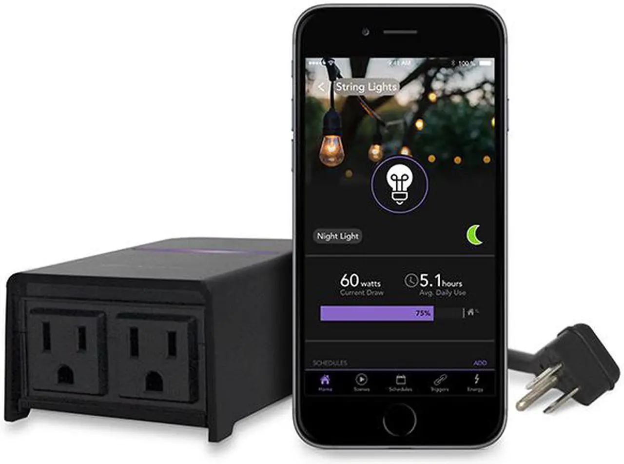 Alt view image 3 of 5 - iDevices Wi-Fi Enabled Outdoor Smart Plug with Dual Outlets & Energy Monitoring - Apple HomeKit, Amazon Alexa, & Google Assistant