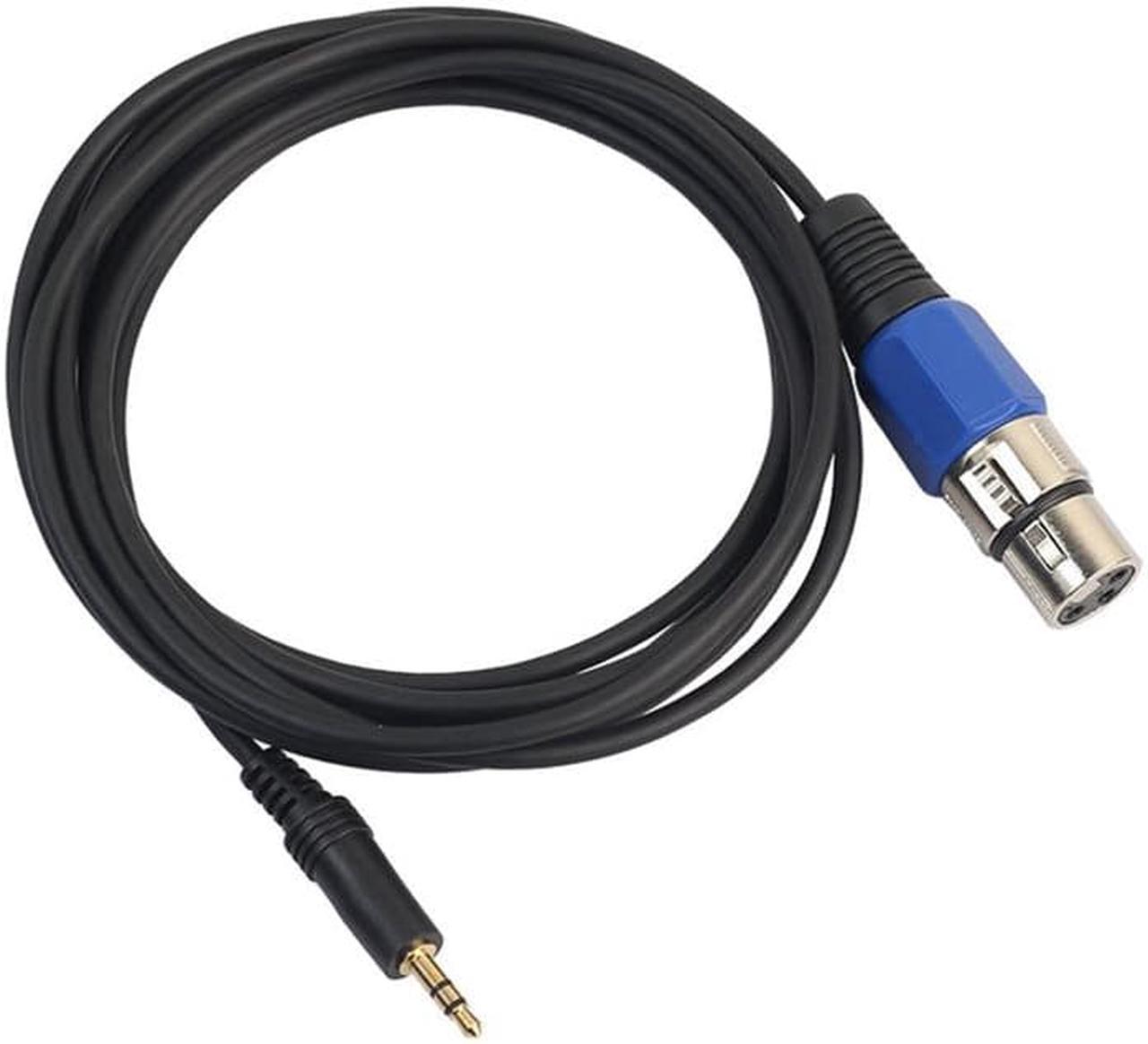 3.5mm (1/8 Inch) TRS to XLR Cable, Low Noise Male to Female Audio Microphone Stereo Sound Cable Adapter,10ft,Blue (1pcs)