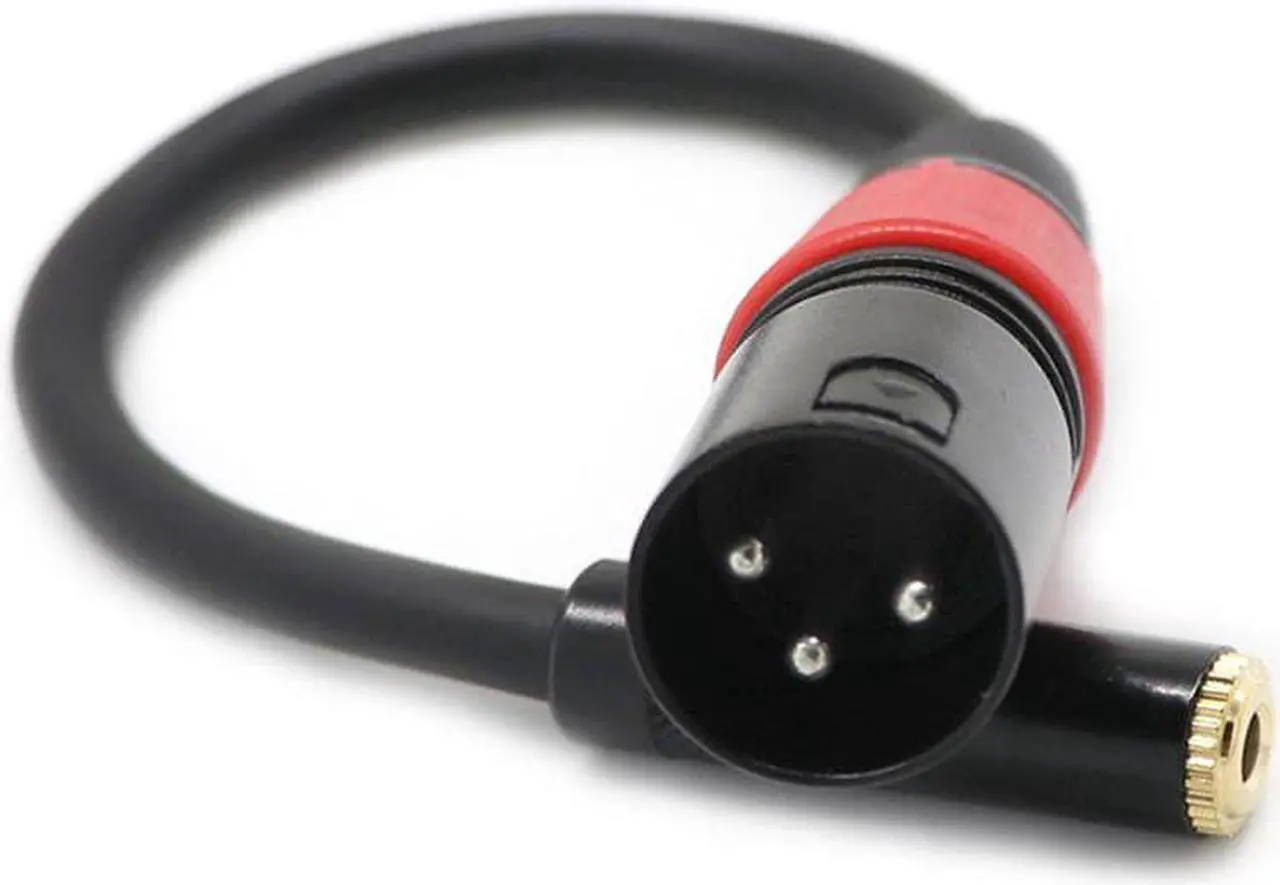 Main image of 3 Pin XLR Male Plug to Mini 3.5mm TRS 1/8inch Female Stereo Audio Adapter Microphone Extension Cable (1pcs)