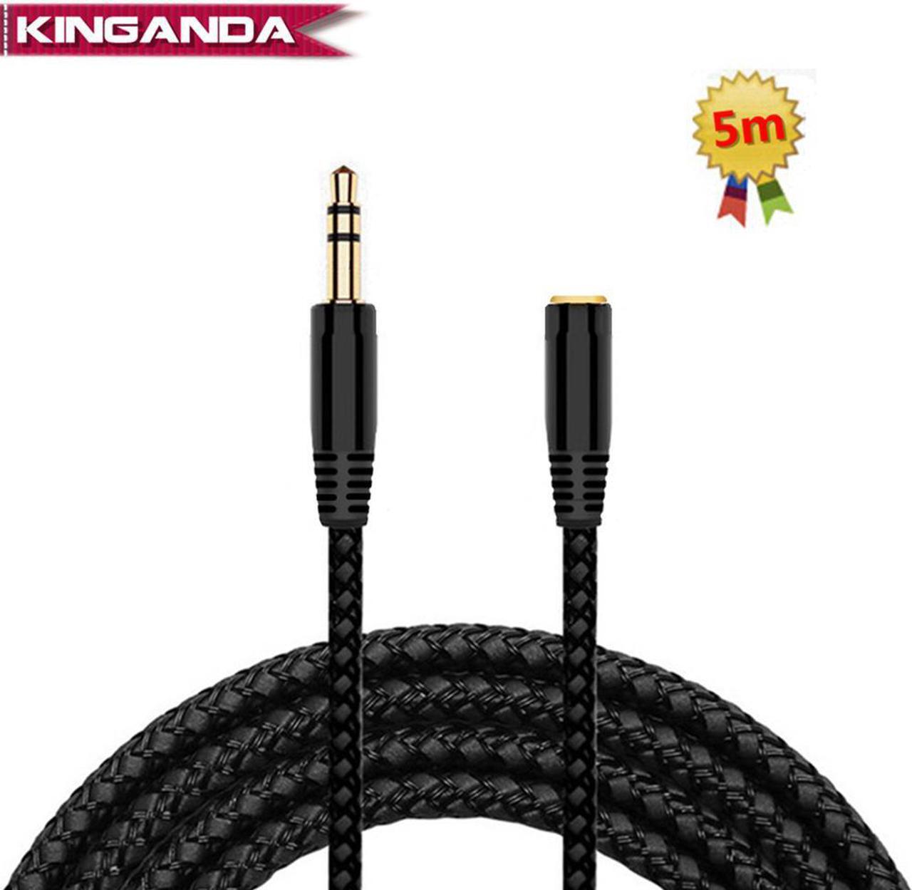 Main image of 5m 16Ft Earphone Headphone Extension Cable 3.5mm Jack Male to Female AUX Cable M/F Audio Extender Adapter Wire Cord For PS4 TV (1 pcs)
