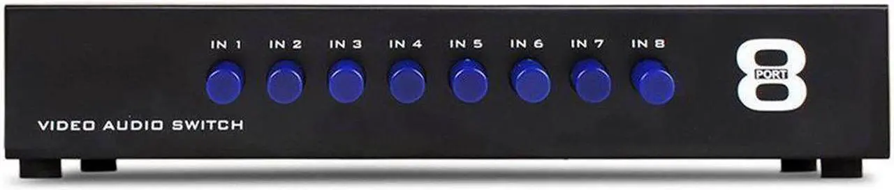 Alt view image 5 of 6 - AV Switch Box Composite Selector 8 Port RCA Audio Video 8 In 1 Out To TV Swithcer Adapter for DVD HDTV Converter