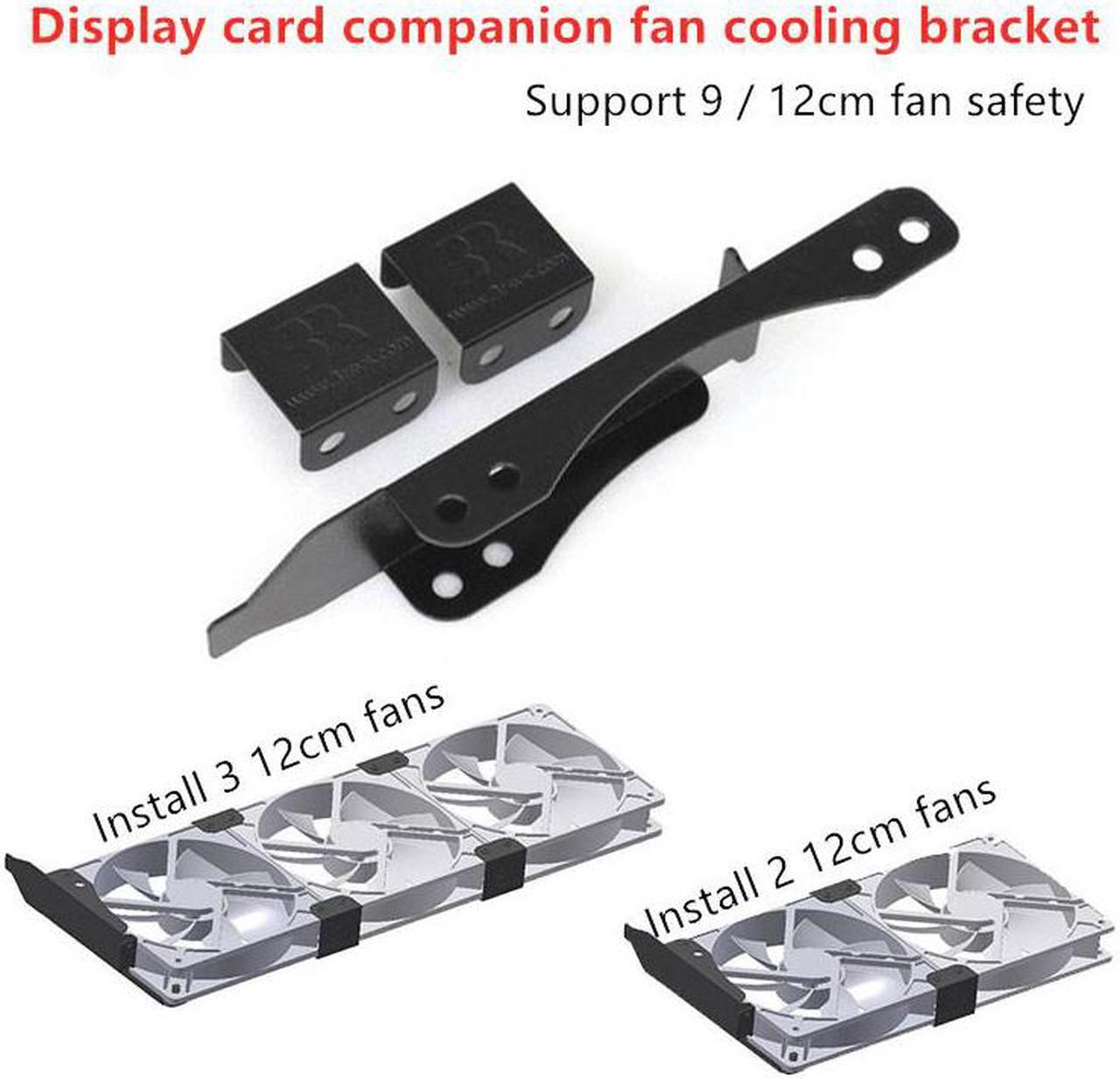 DIY video card companion PCI bit fan cooling bracket Support 9cm 12cm fan Display card cooling bracket