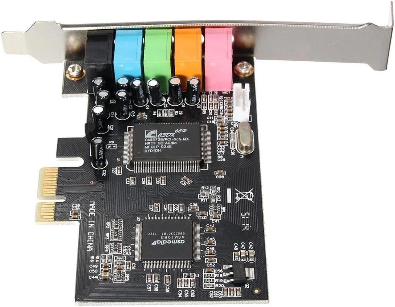 Alt view image 4 of 4 - PCI-E 5.1 Sound 6 port sound card CMI8738 cinema stereo Surround Sound Card
