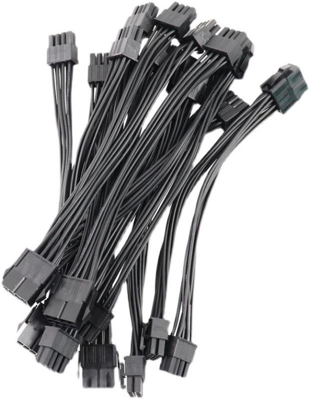 10 pcs 20cm Graphics Card 8 Pin Female to 2*8P(6+2)pin Extention Power Cable Male PCIe PCI Express 4 Lines 18AWG Cable