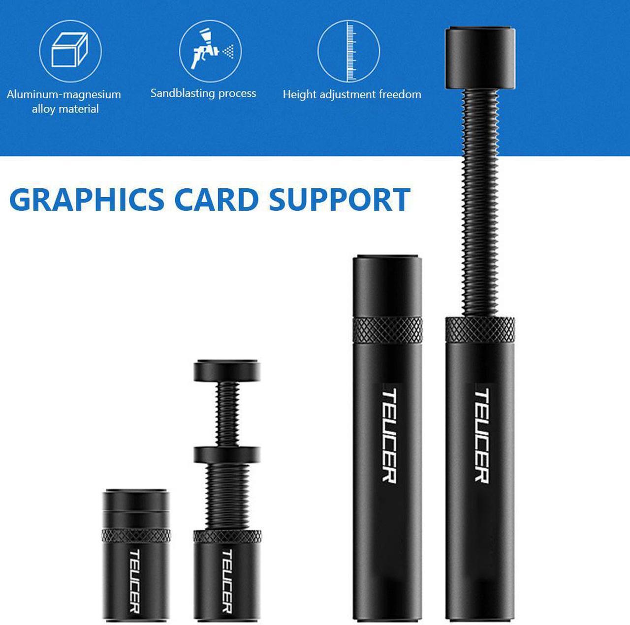 Alt view image 2 of 6 - TEUCER VC-15Mini/VC-15Plus Video Card Holder Vertical Telescopic Rotating GPU Stand Bracket Magnetic Graphics Card Brace Support